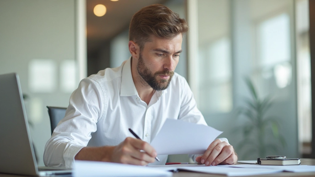 Профессиональное рабочее пространство с финансовыми документами, калькулятором и аналитическими графиками
