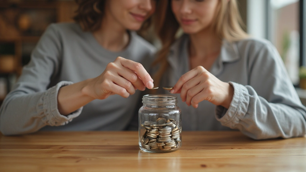 Руки молодой пары откладывают деньги в копилку, планируя финансовое будущее