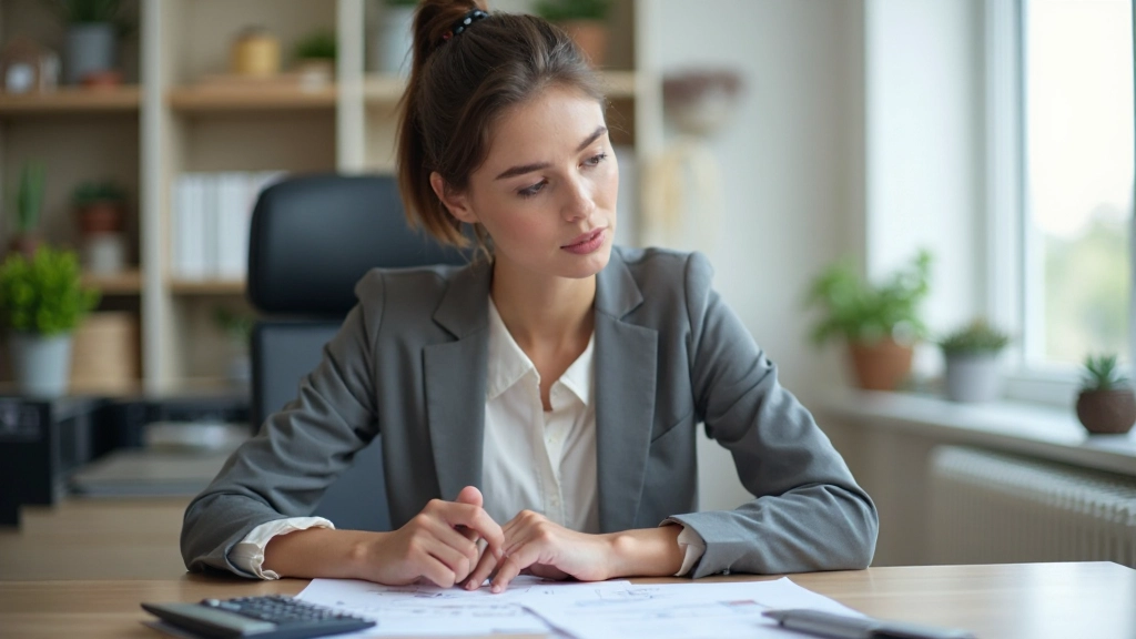 Профессиональное рабочее пространство с финансовыми документами и калькулятором